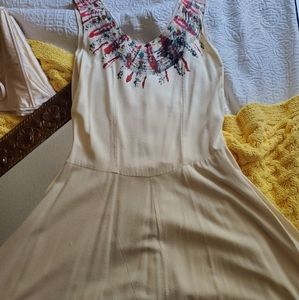 Raw Silk Hand Painted Gown